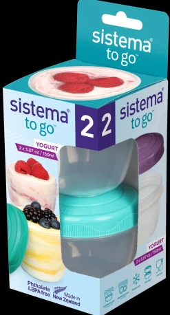 Yogurt 2-pak To Go Bøtter, Minty/Blue, 150 ml