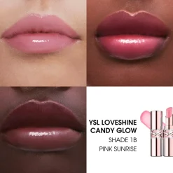 YSL Loveshine Candy Glow Tinted Lip Balm, 1B Pink Sunrise