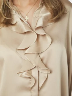 Zamola Bluse, Dark Sand, 38