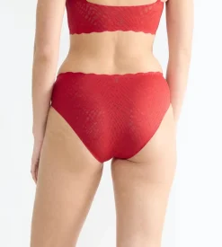 Zero Feel Bliss Festive High leg Trusser, Shanghai Red, M