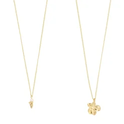 Zhuri 2-i-1 Halskæde, Gold Plated, 40+46 cm