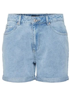 Zuri Loose Shorts, Light Blue Denim, S